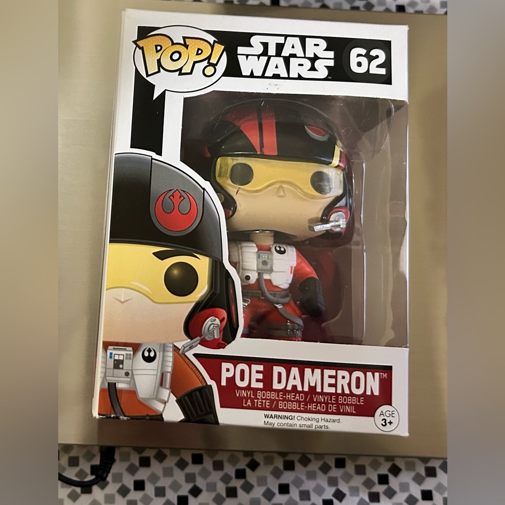 Funko Star Wars Poe Dameron Figure with Red and Black Helmet
